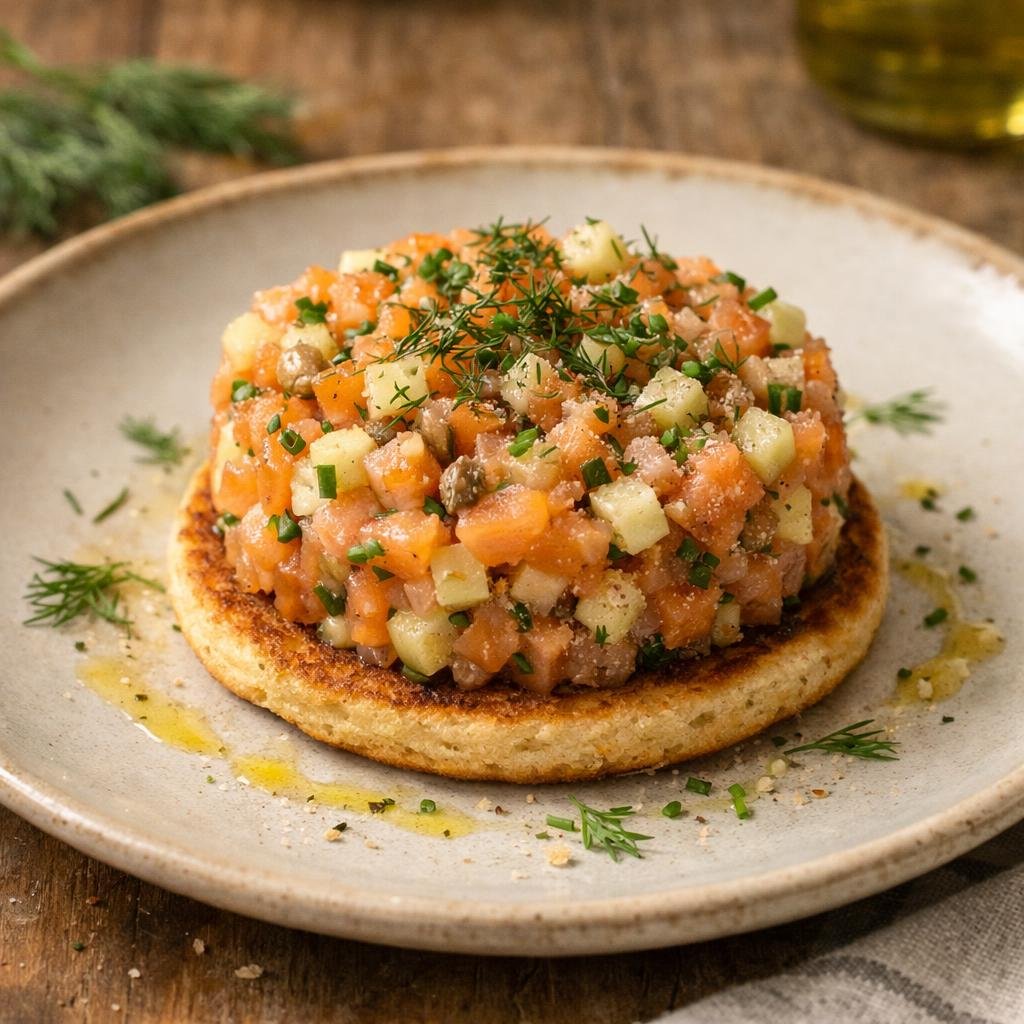 tartare de truite fumée