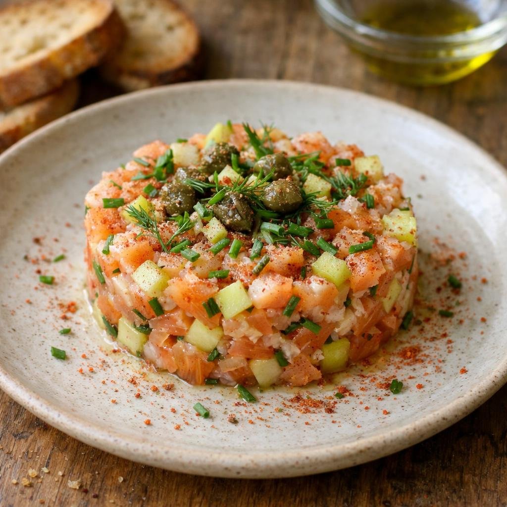 tartare de truite fumée