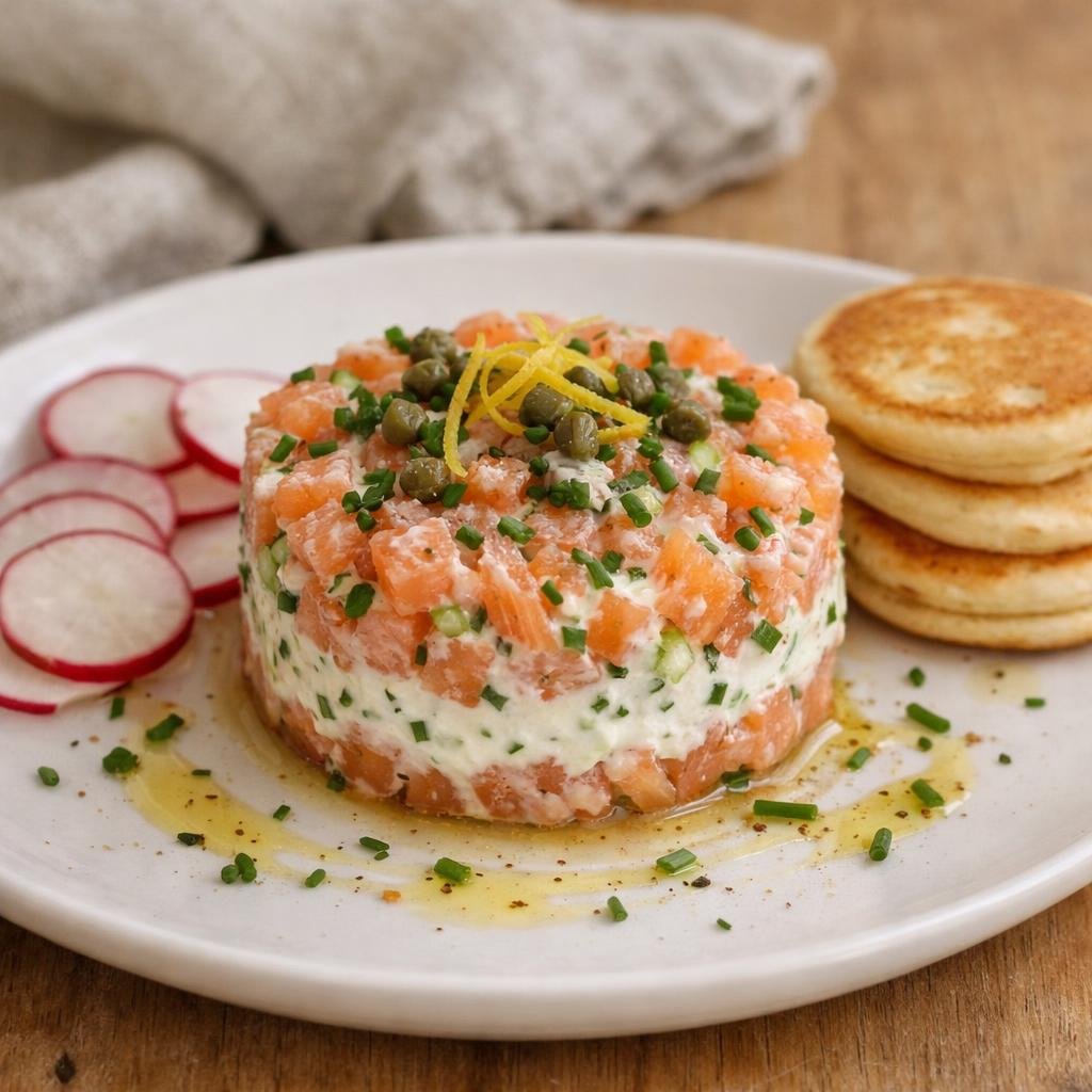 Tartare de truite fumée