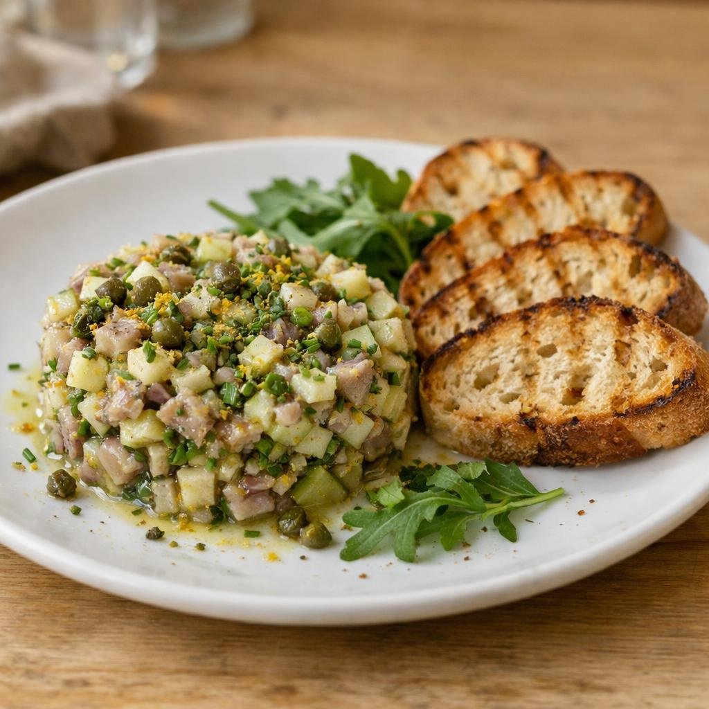 Tartare maquereau thé vert