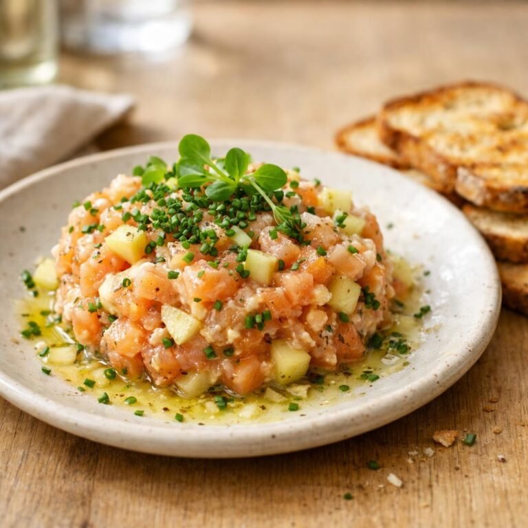 tartare de saumon tiède