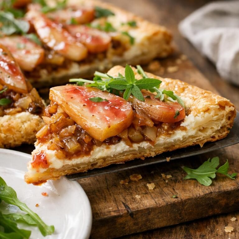 tarte fine oignons poire
