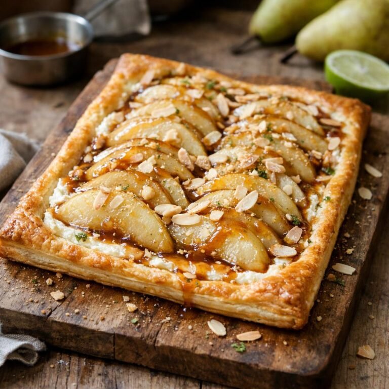 tarte fine poire ricotta