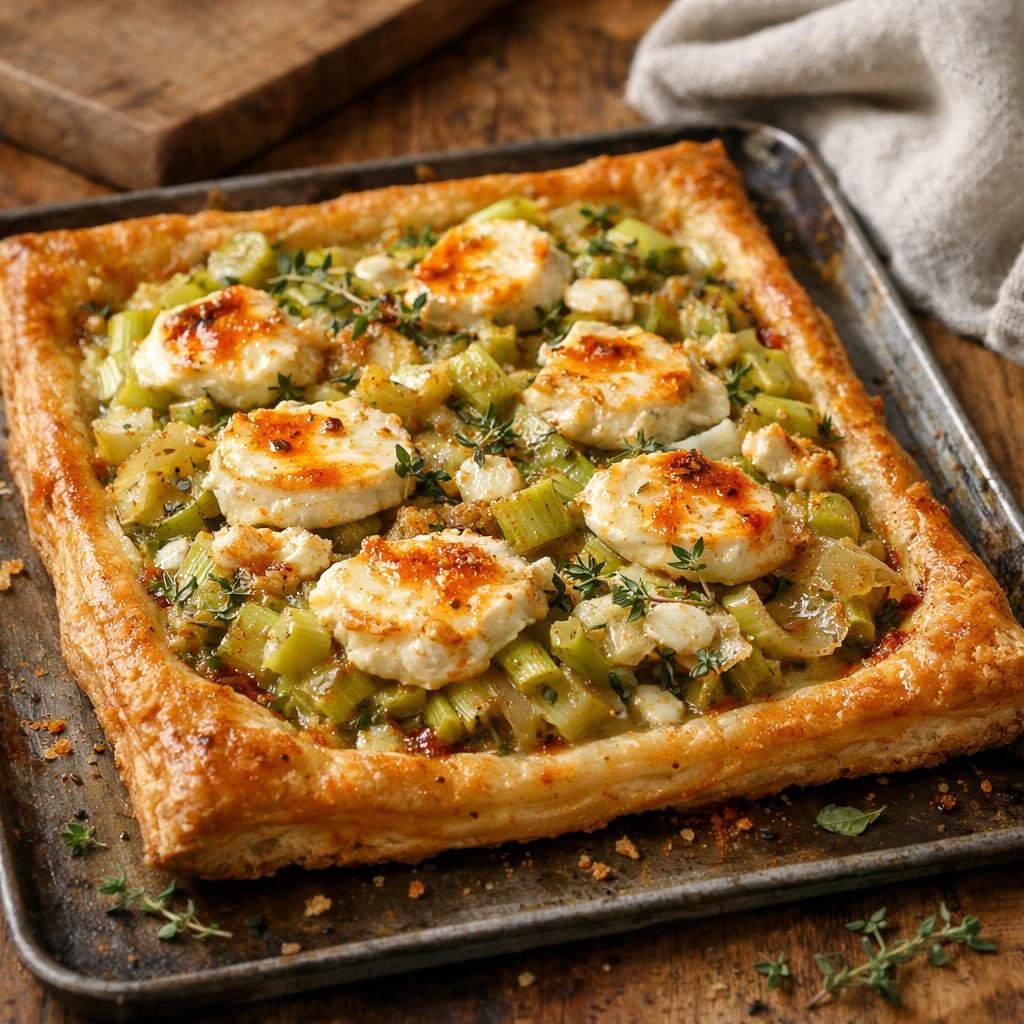 tarte fine poireaux chèvre