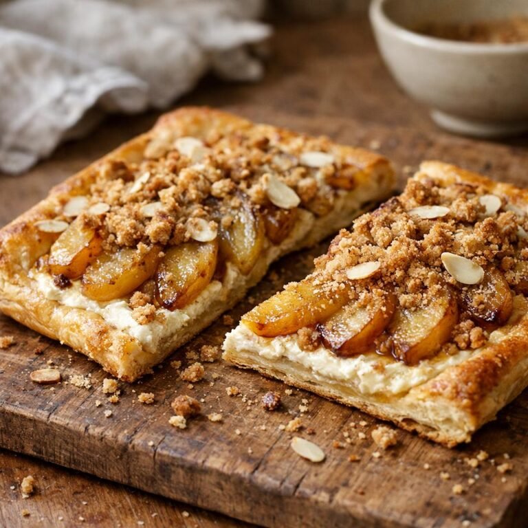 Tarte fine poires ricotta