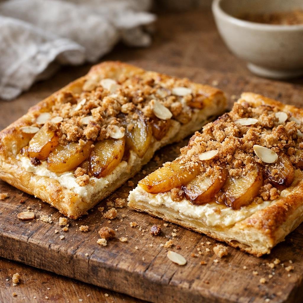 Tarte fine poires ricotta
