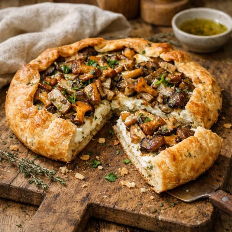 tarte rustique aux champignons