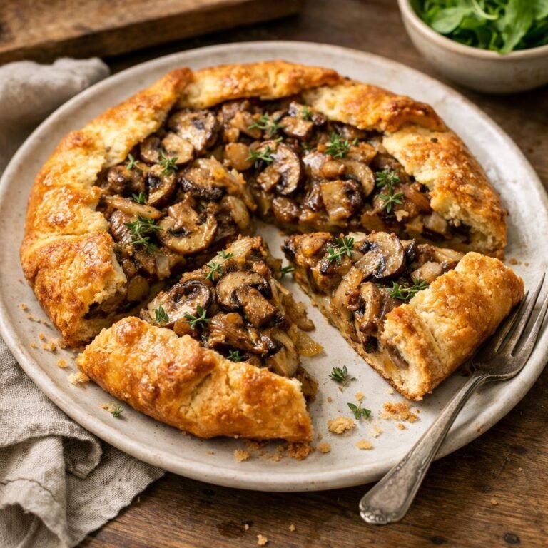 tarte rustique aux champignons