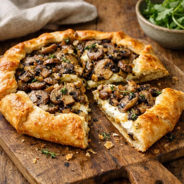 Tarte rustique aux champignons