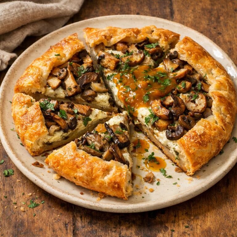 tarte rustique aux champignons