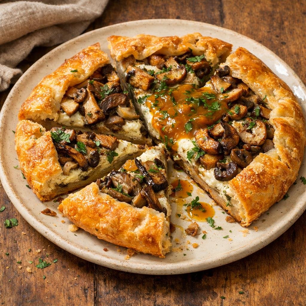 tarte rustique aux champignons