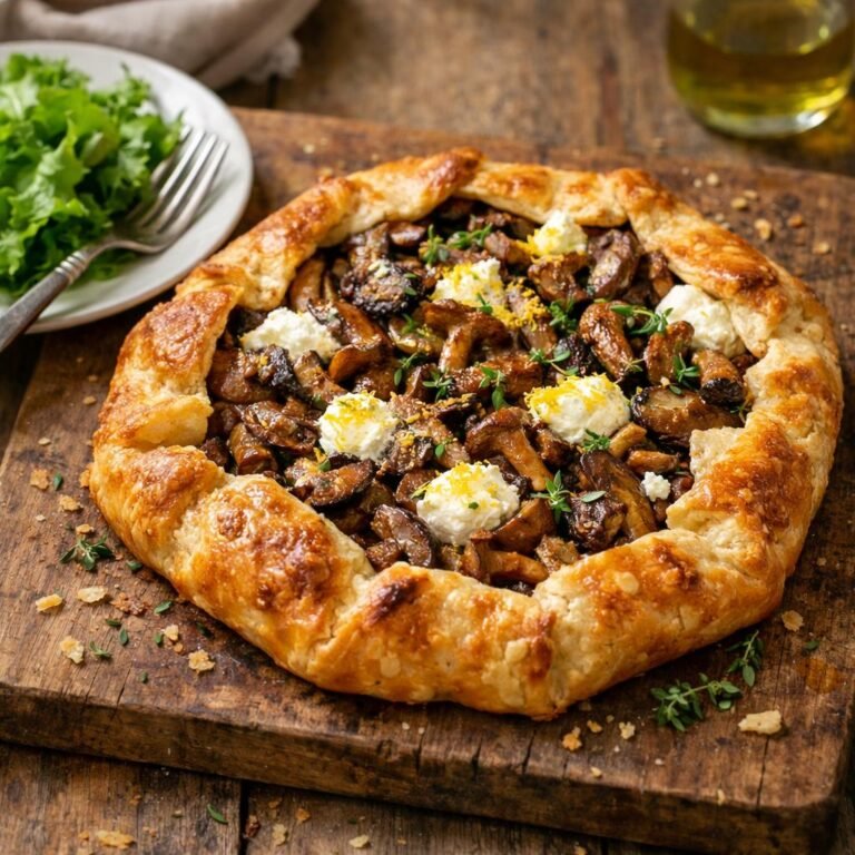tarte rustique aux champignons