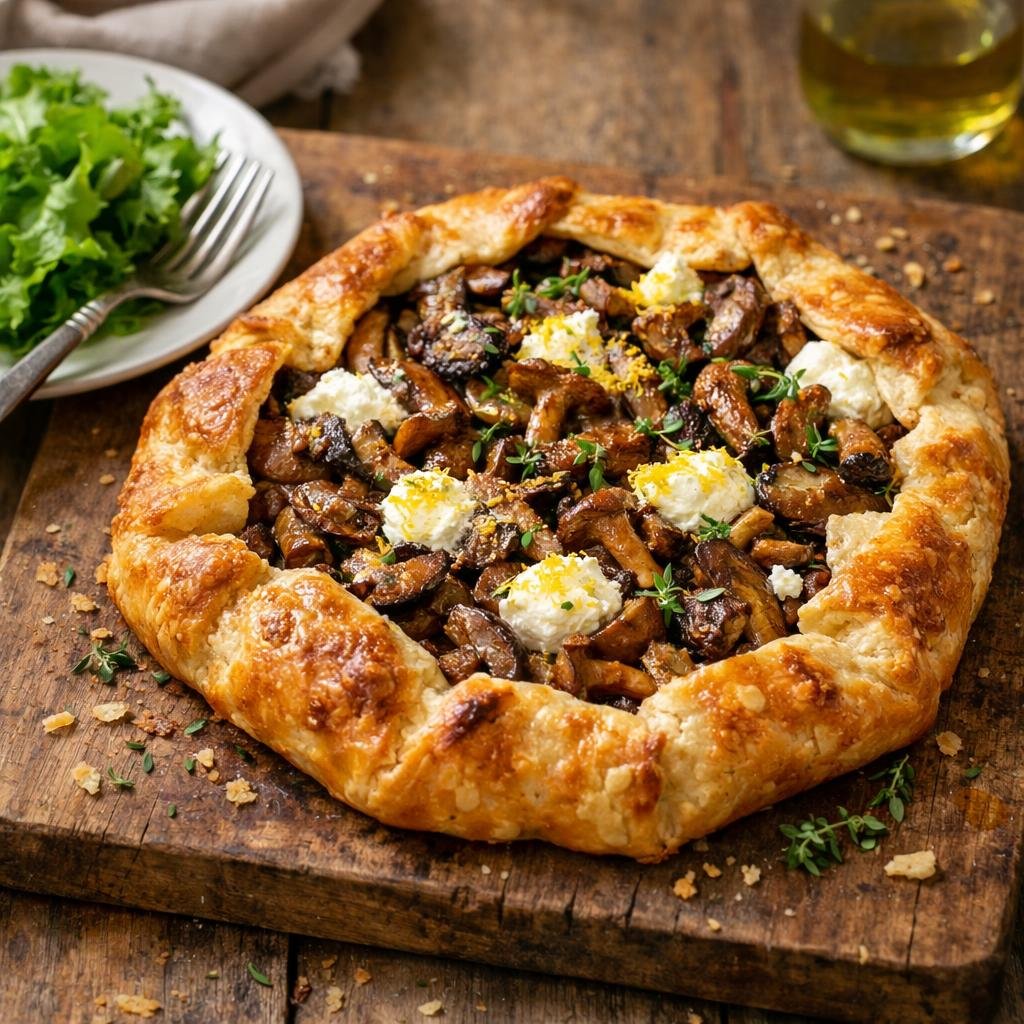tarte rustique aux champignons