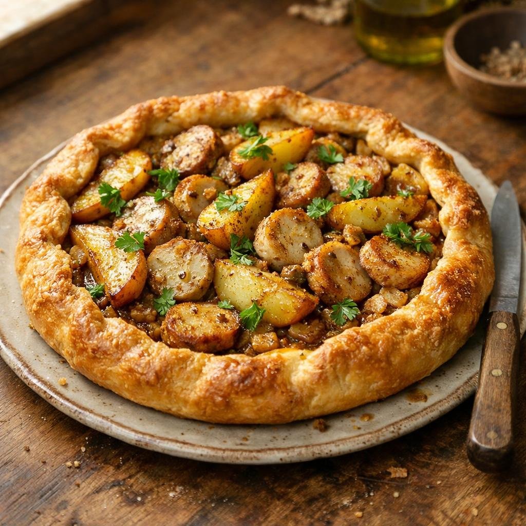 tarte boudin blanc curry