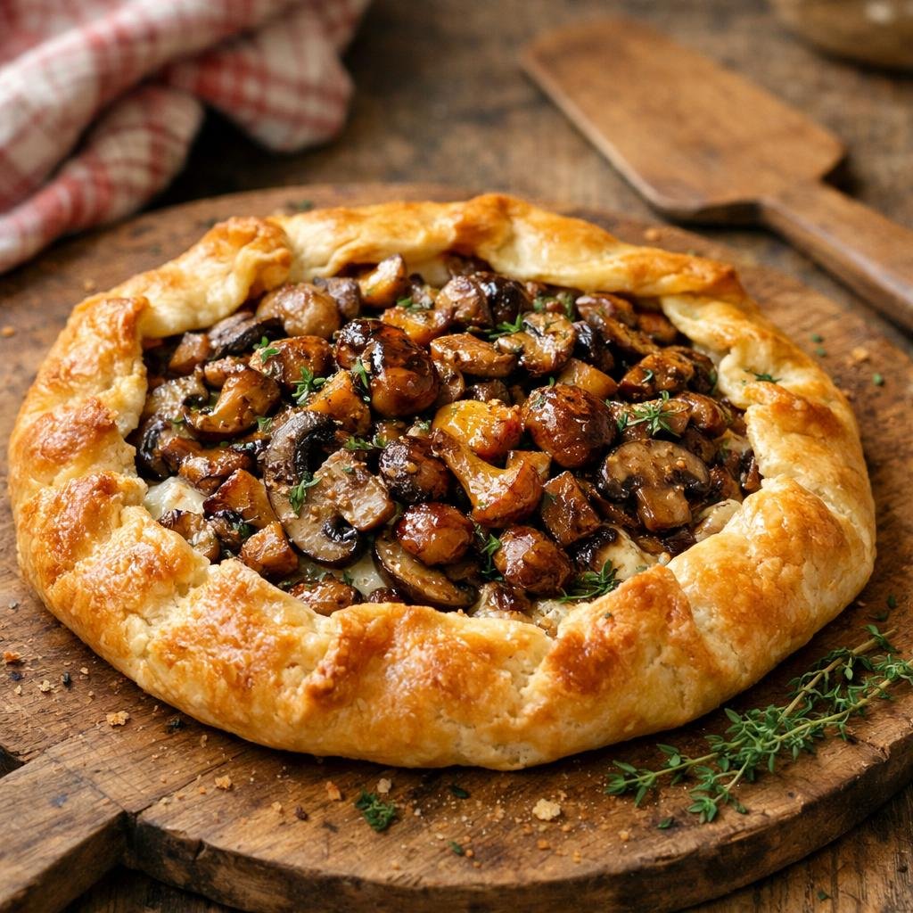 Tarte rustique champignons