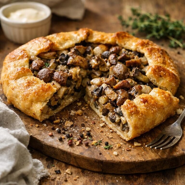 Tarte rustique champignons