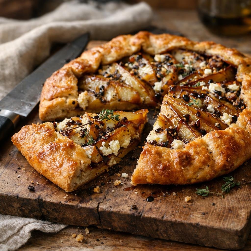 Tarte rustique poire-chèvre