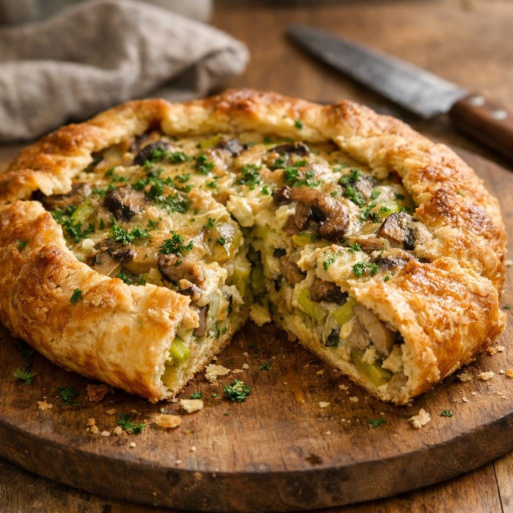 tarte poireaux champignons