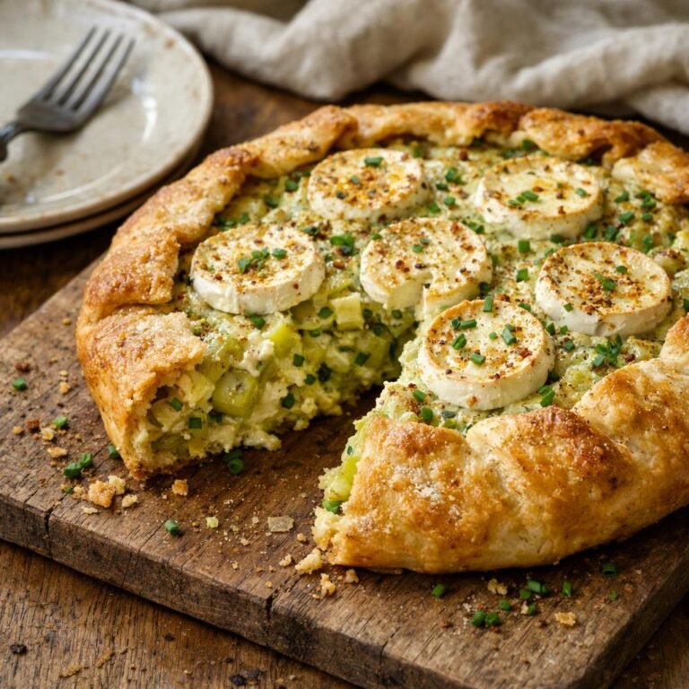 tarte rustique poireaux chèvre