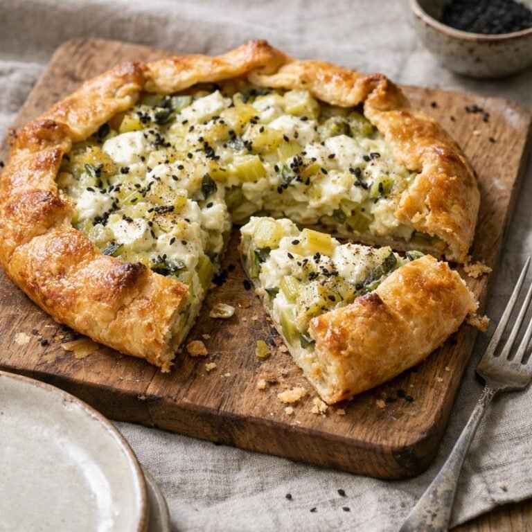 tarte rustique poireaux nigelle