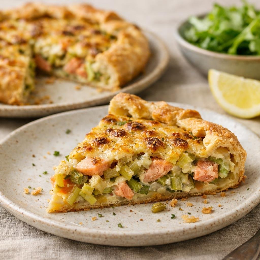 tarte poireaux saumon