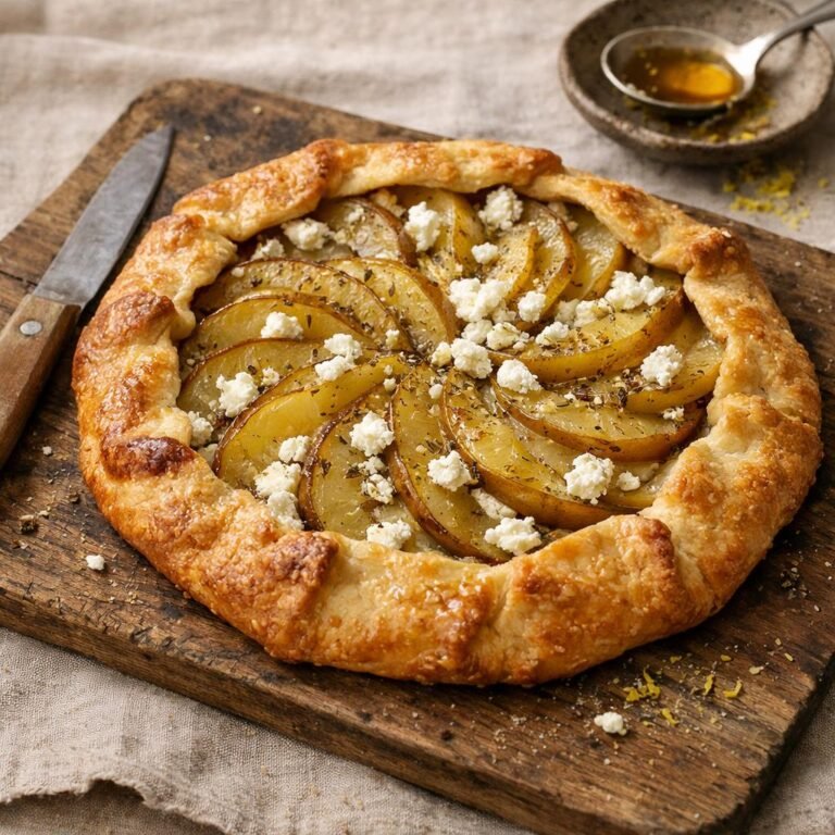 Tarte rustique poires chèvre