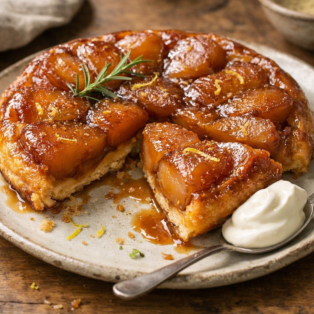 Tarte Tatin coings vanillé