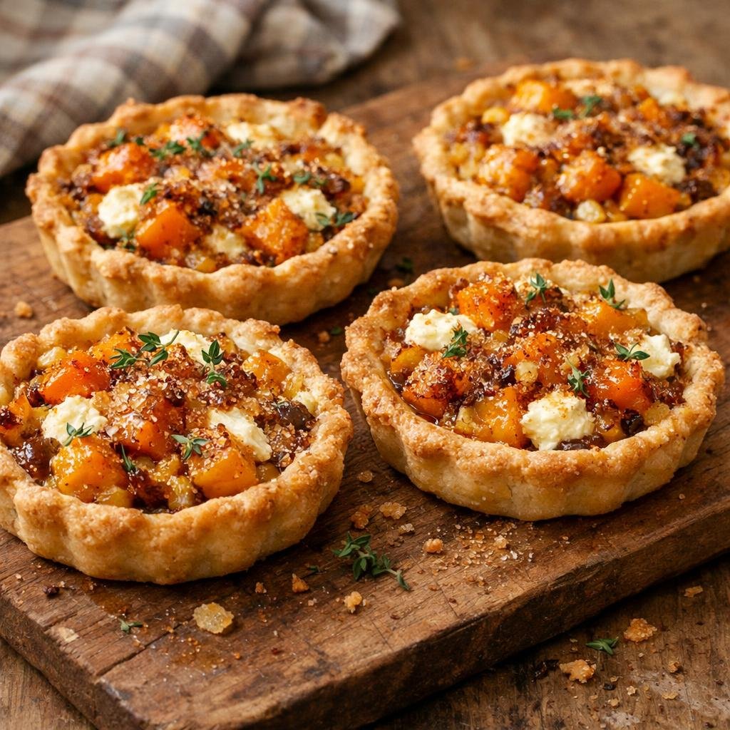 Tartelette butternut ricotta