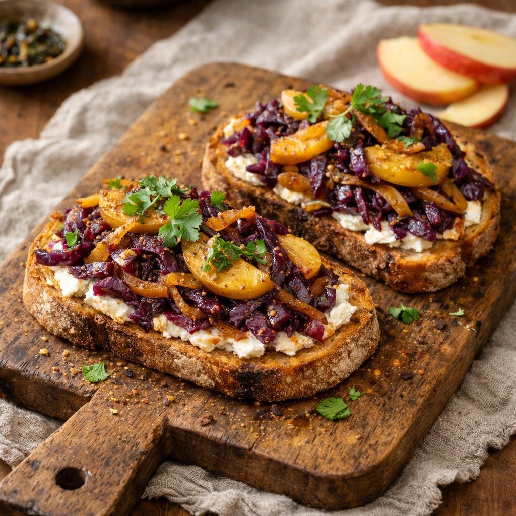 tartine chou rouge