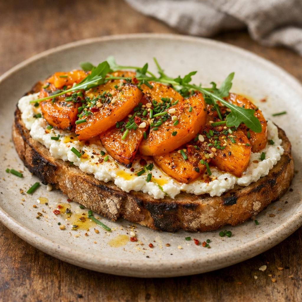 Tartine butternut ricotta