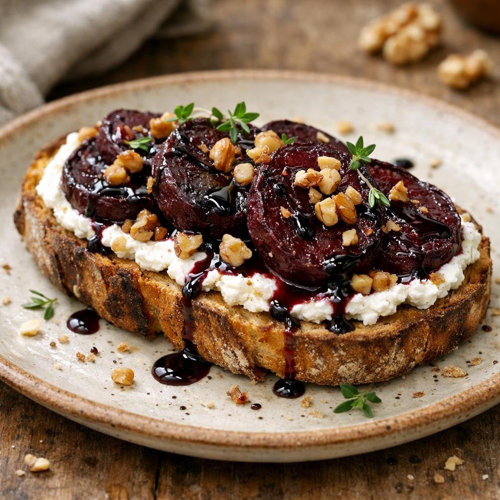 Tartine betterave chèvre