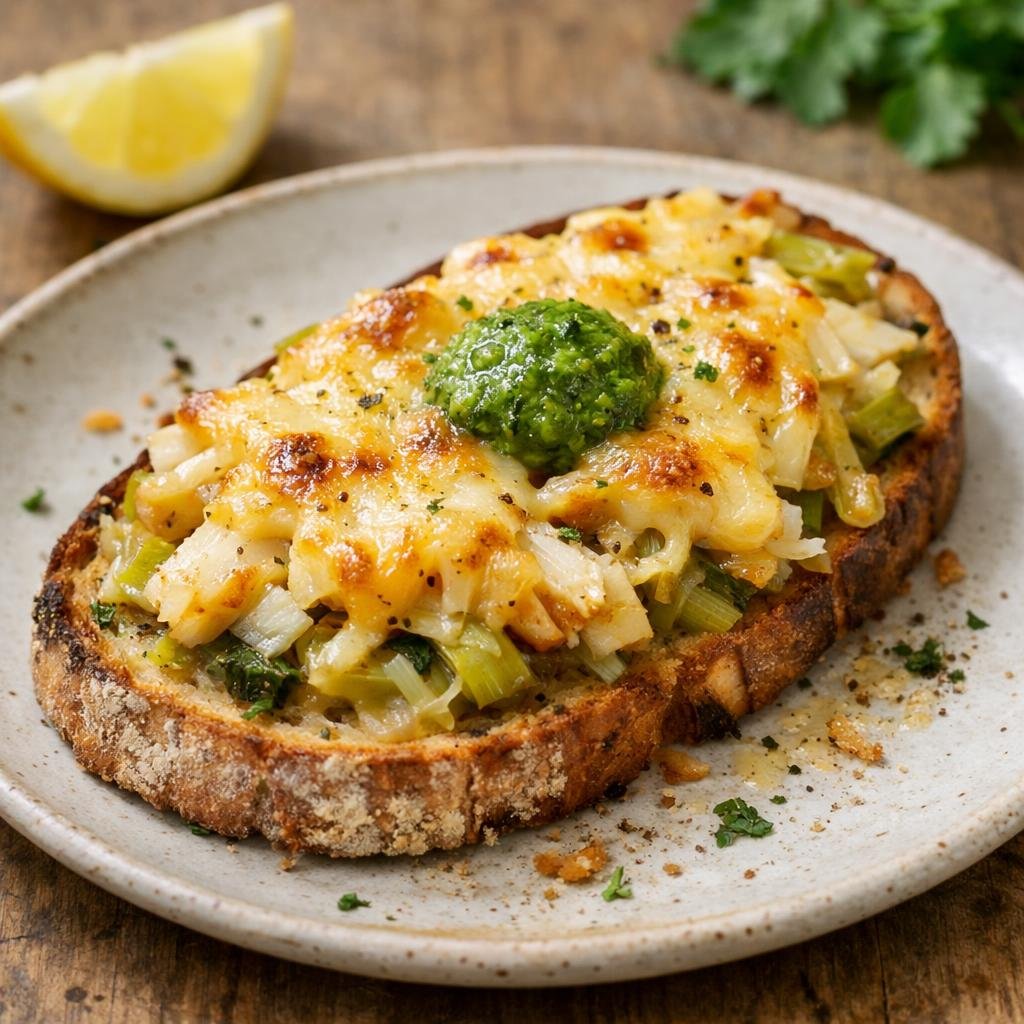 tartine haddock poireaux