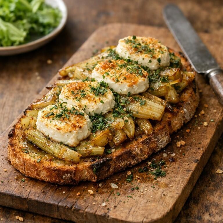 Tartine d'endives braisées