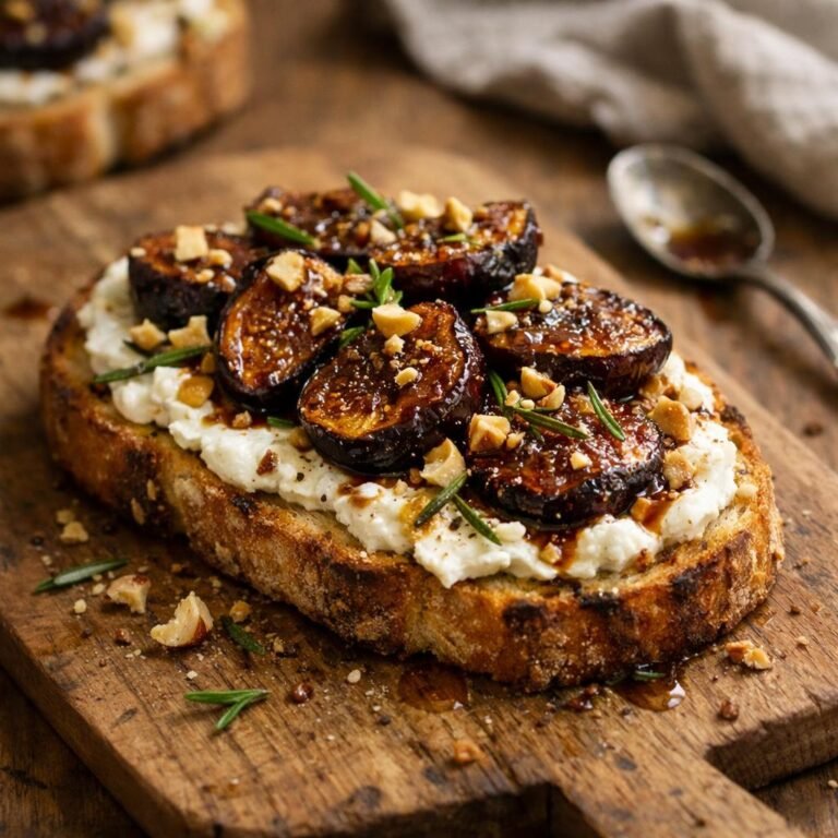 Tartine ricotta figues