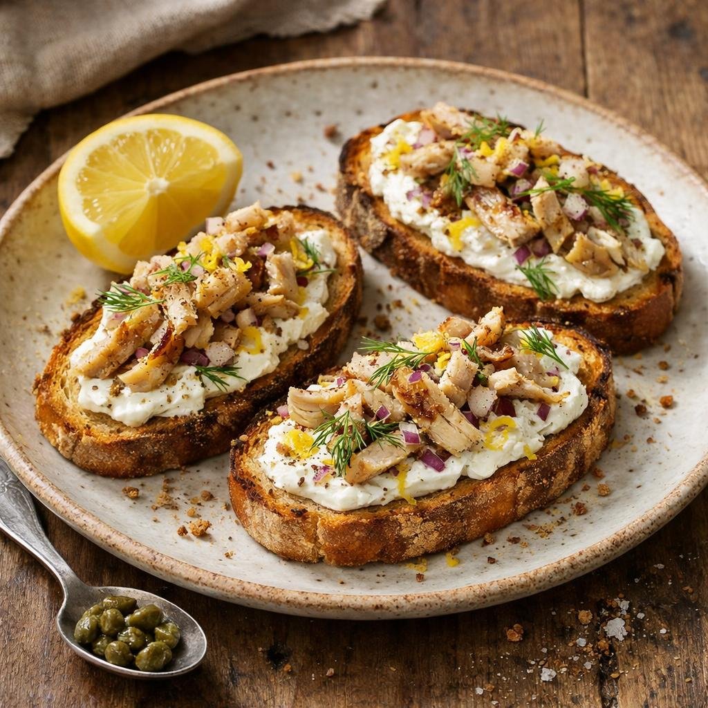 Tartine maquereau fumé