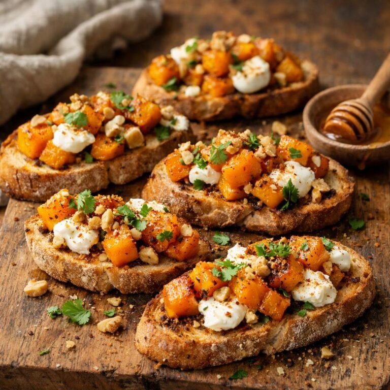 Tartines butternut chèvre