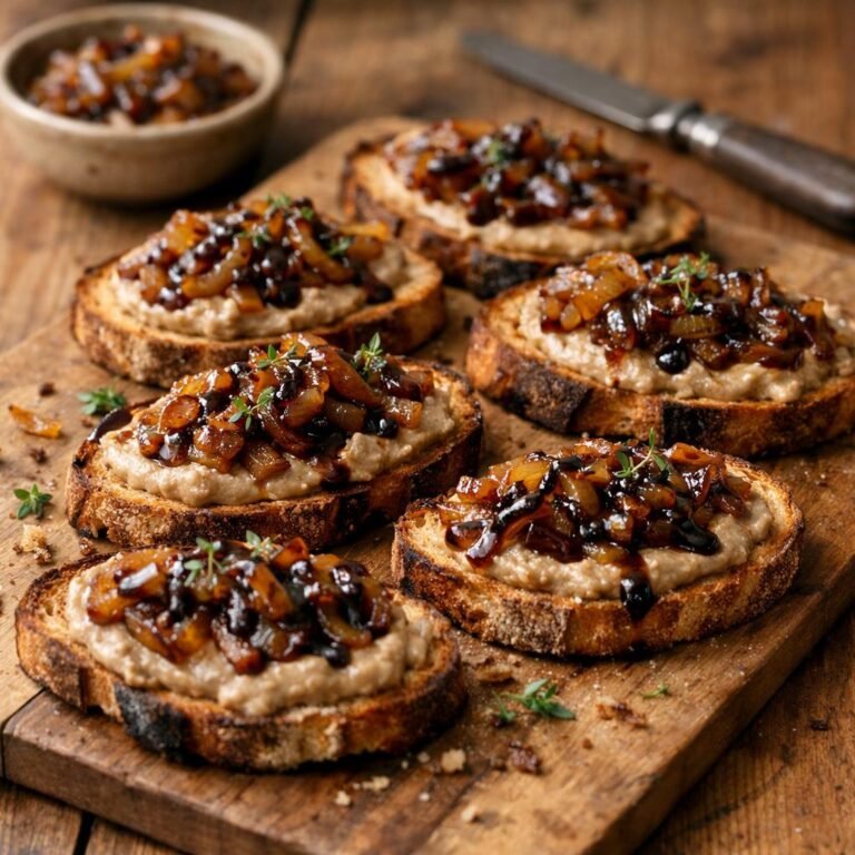 tartines châtaigne oignons
