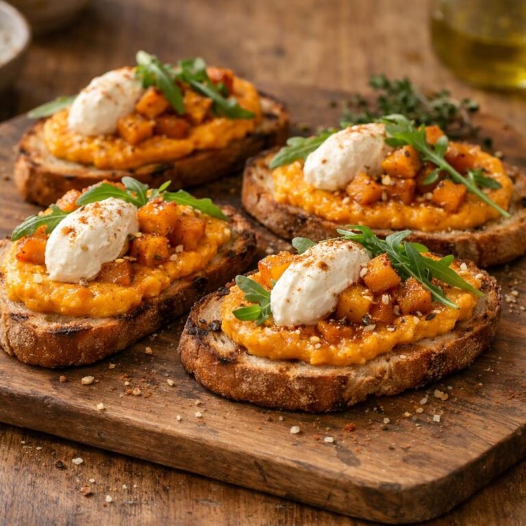 tartines courge ricotta