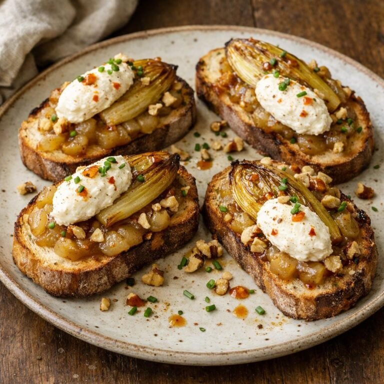 tartines d'endives rôties
