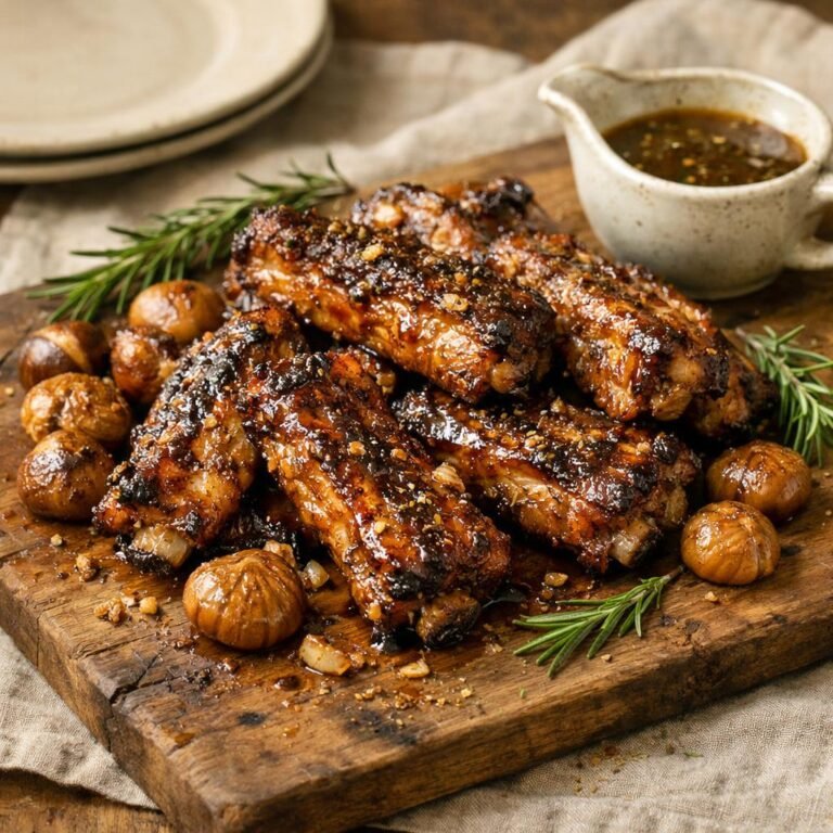 Travers de porc caramélisés