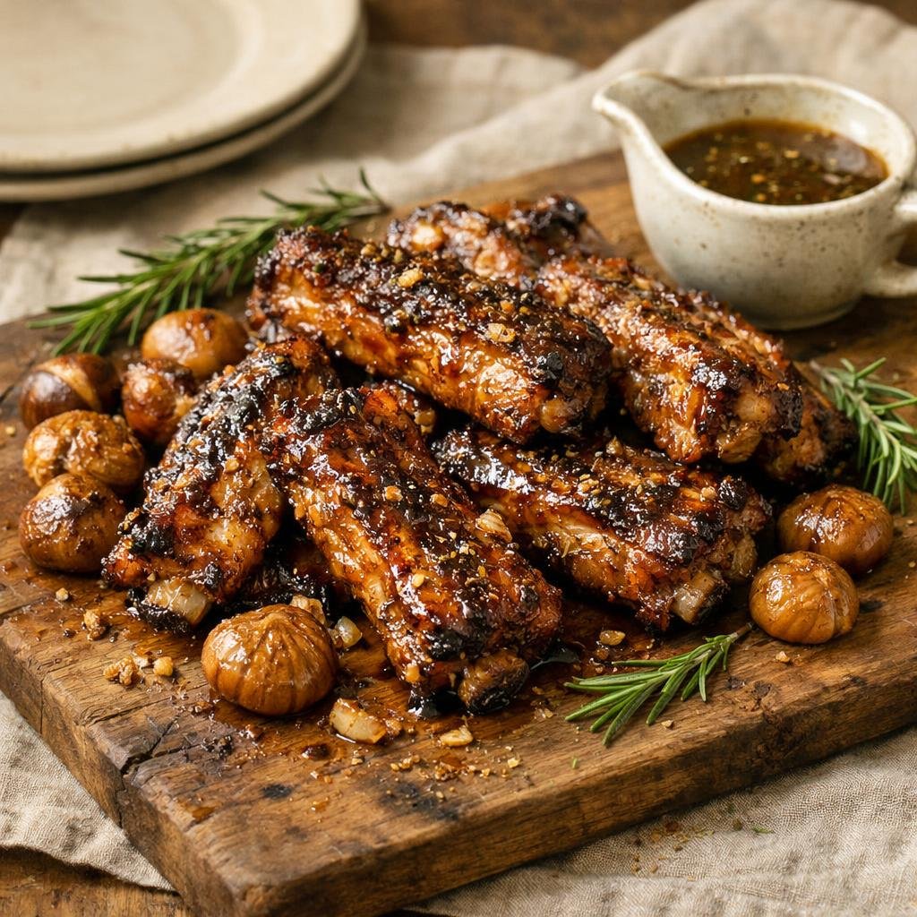 Travers de porc caramélisés
