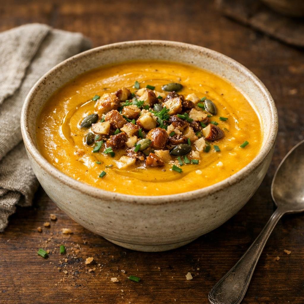 Velouté de butternut échalote