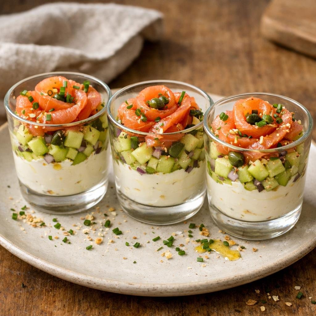 Verrines de saumon fumé